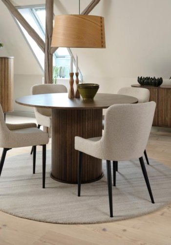 Nola spisebord, rund - rgfarvet egefinér (120)