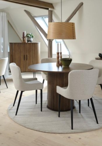 Nola spisebord, rund - rgfarvet egefinér (120)