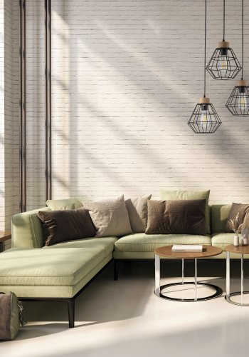 TK Rafael taklampe, m. 3 skjermer - svart metall og tre