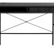 Nola skrivebord, m. 2 skydelger - sort egetrsfinr og sort metal (60x120)