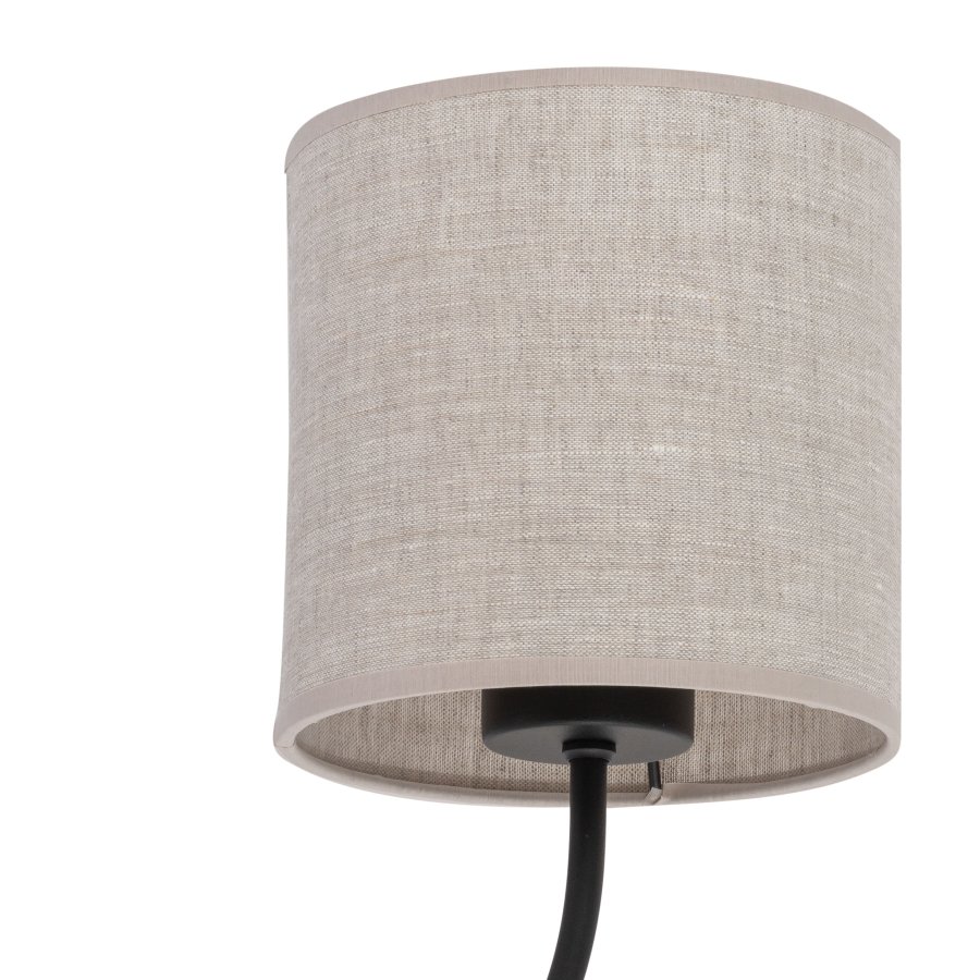 TK Torens vegglampe - naturlin og sort metall