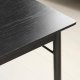 Esstisch Savona, mit Verlängerung – schwarzes Eichenfurnier und schwarzes Metall (95x180)
