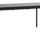 Esstisch Savona, mit Verlängerung – schwarzes Eichenfurnier und schwarzes Metall (95x180)