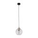 TK Devi loftlampe 180 - klar glas og sort metal