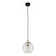 TK Devi loftlampe 180 - klar glas og sort metal