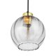 TK Devi loftlampe 180 - klar glas og sort metal