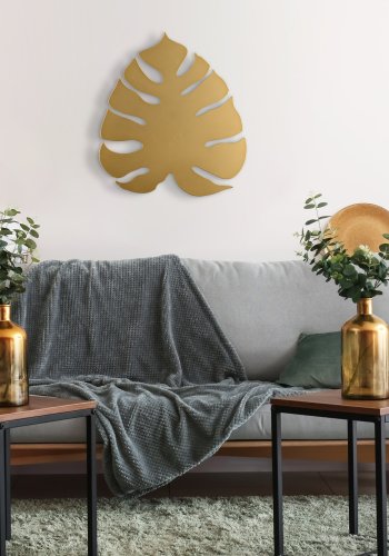 TK Monstera vegglampe - gull metall