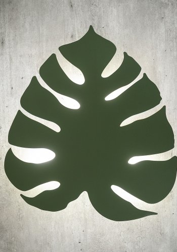 TK Monstera vegglampe - grnt metall