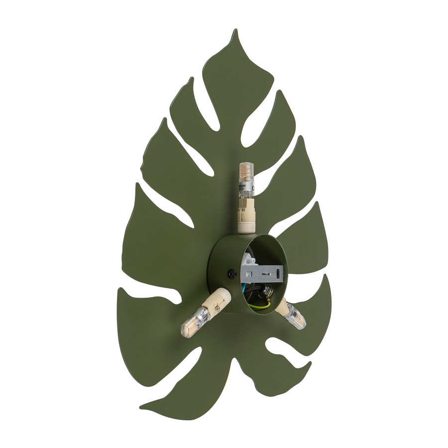 TK Monstera vegglampe - grnt metall