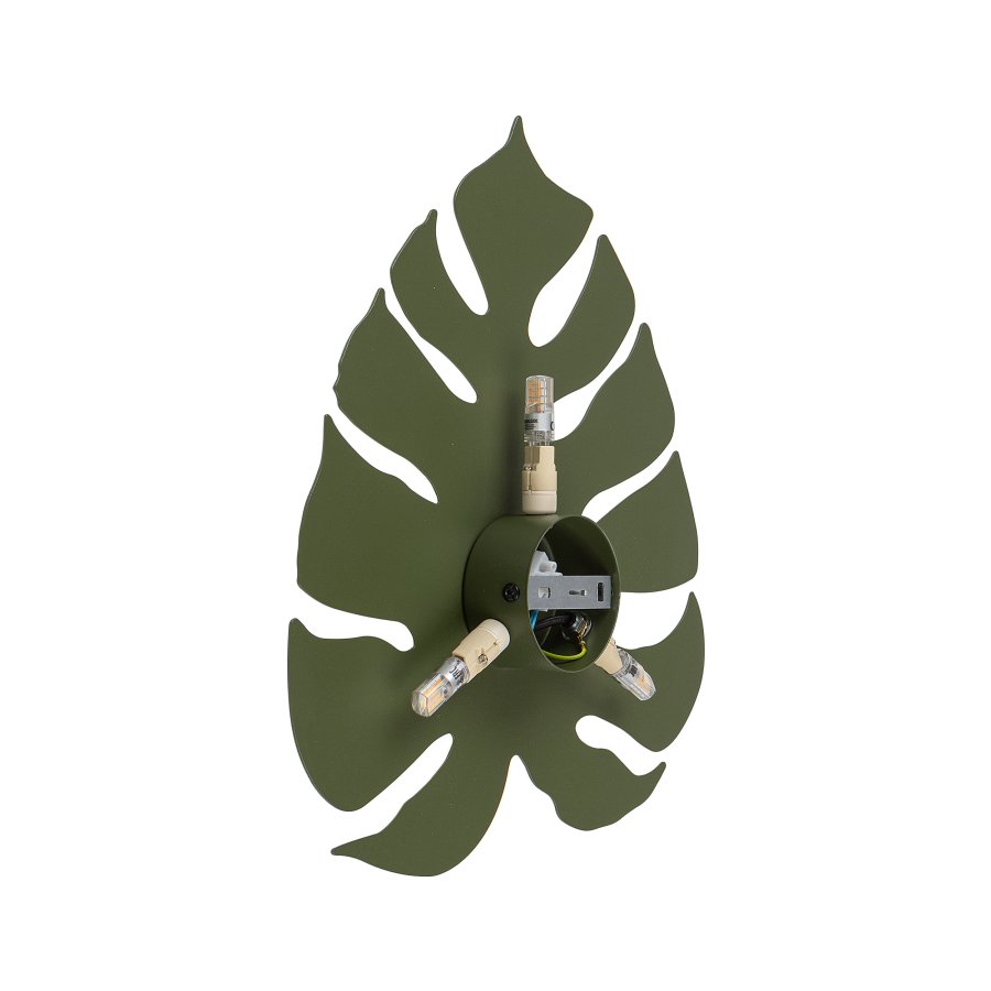 TK Monstera vegglampe - grnt metall