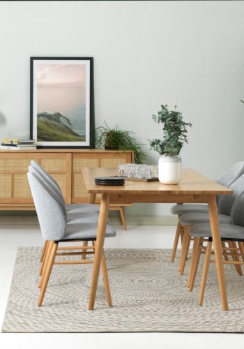 Barrali skjenk, m. 2 skyvedrer og 1 skuff - naturrotting og eik