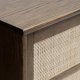 Barrali Sideboard mit 2 Schiebetüren und 1 Schublade – Rattan und geräucherte Eiche