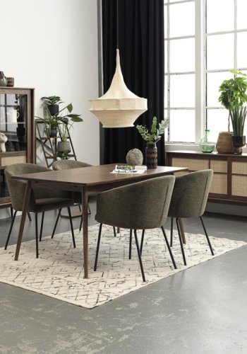 Barrali Sideboard mit 2 Schiebetüren und 1 Schublade – Rattan und geräucherte Eiche