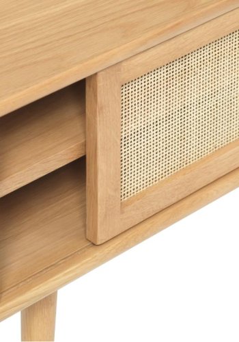 Barrali TV-bord, med 1 skyvedr og 1 hylle - naturlig rotting og eik (150x45)