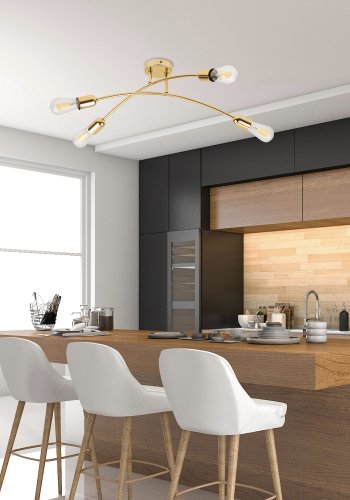 TK Helix taklampe - gull metall