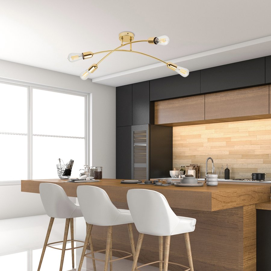 TK Helix taklampe - gull metall