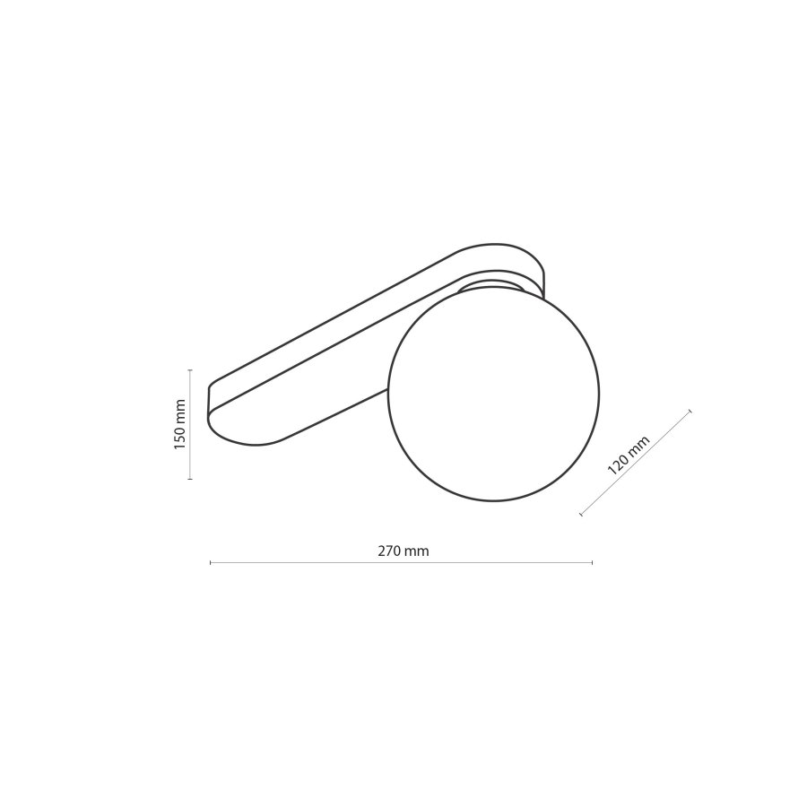 TK Bianca loftlampe - hvid glas og guld stl