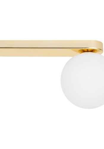 TK Bianca loftlampe - hvid glas og guld stl