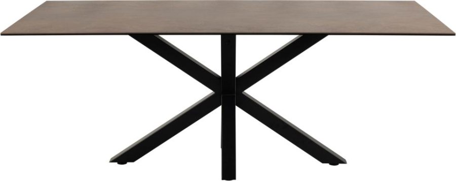 ACT NORDIC Heaven spisebord, rektangulrt - rustbrun keramikk og sort stl (200x100)