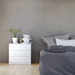 May kommode - hvid tr, m. 3 skuffer