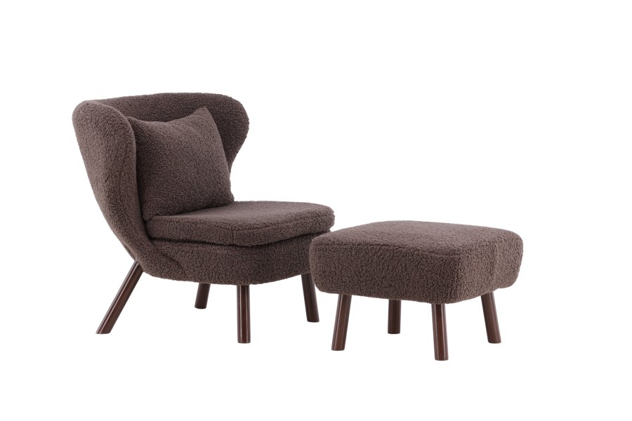 WIN COLLECTION Ryxö lenestol - brun polyester og brunt stl