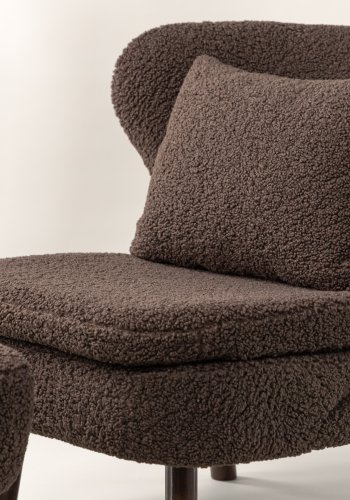 WIN COLLECTION Ryxö lenestol - brun polyester og brunt stl