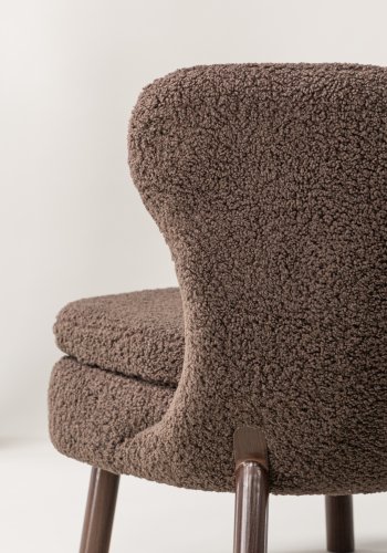 WIN COLLECTION Ryxö lenestol - brun polyester og brunt stl