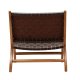 VIND KOLLEKSJON Rike lenestol - brun PU og naturlig teak