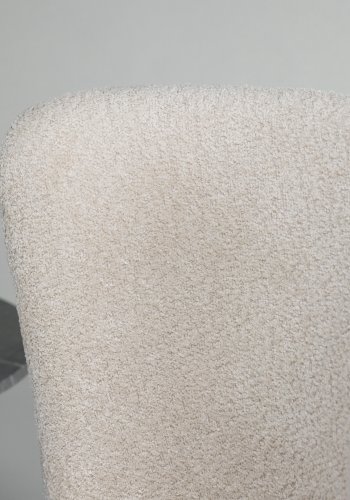 VIND COLLECTION Hällsö lenestol - beige bouclé-stoff og valnttfarget stl