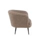 VIND COLLECTION Nordkoster lenestol, med armlener - beige teddystoff polyester og sort stl