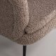 VIND COLLECTION Nordkoster lenestol, med armlener - beige teddystoff polyester og sort stl