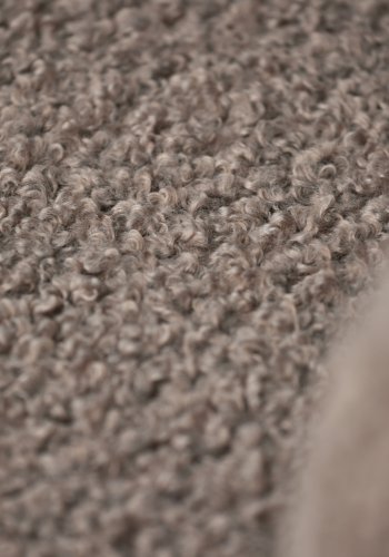 VIND COLLECTION Nordkoster lenestol, med armlener - beige teddystoff polyester og sort stl