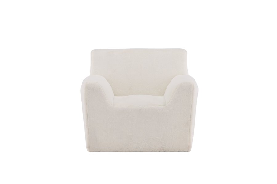 VIND COLLECTION Rossö lenestol, m. armlener - hvit ullfleece