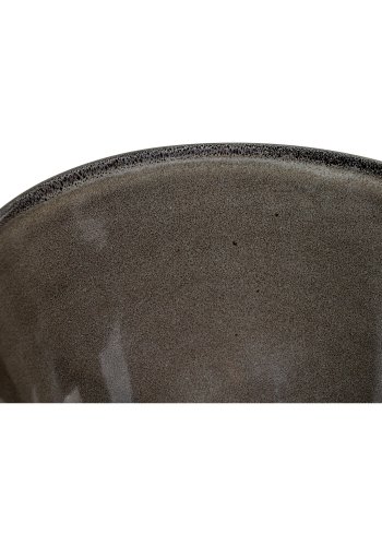 HOUSE NORDIC Skl, keramikk, gr/brun, 15x9 cm, sett med 4