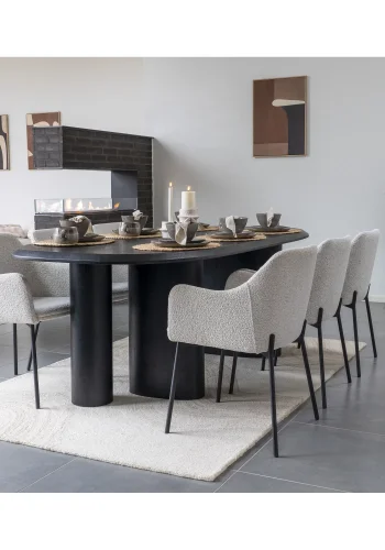 HOUSE NORDIC Middagstallerken, keramikk, gr/brun, 27cm, sett med 4