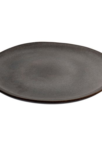 HOUSE NORDIC Middagstallerken, keramikk, gr/brun, 27cm, sett med 4