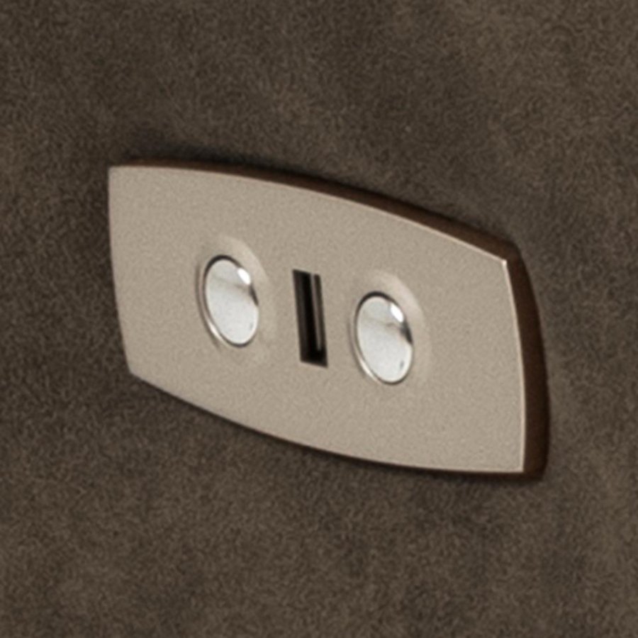 ACT NORDIC Kamares Relaxsessel, mit Elektroanschluss, C-Stecker, USB-A, Drehfunktion – anthrazitgrauer Stoff und schwarzer Stahl