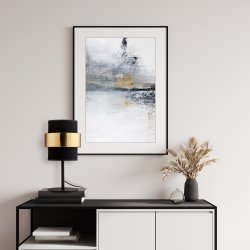 CALISTO sengebordslampe m. 3 skrme - sort stof og guld stl