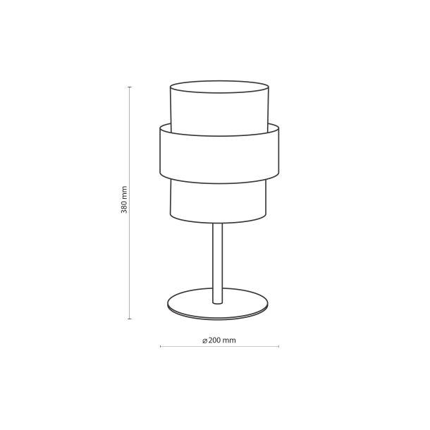 CALISTO sengebordslampe m. 3 skrme - sort stof og guld stl