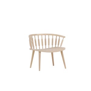 VIND KOLLEKTION Tjärnö ftölj, m. armstöd - vitkalkat gummiträ