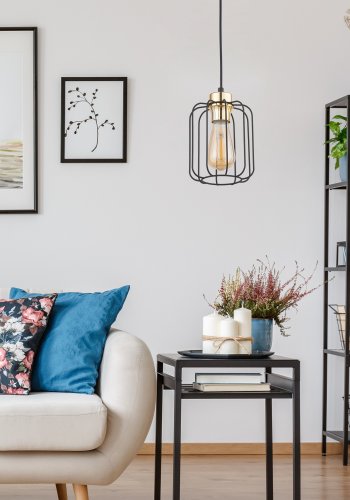 TK Galaxy loftlampe - kobber og sort metal