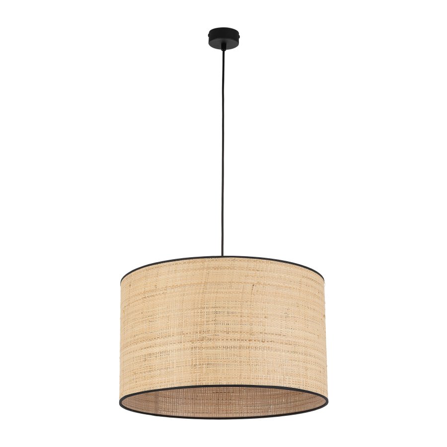 TK Liberia loftlampe 500 - natur flet og sort metal
