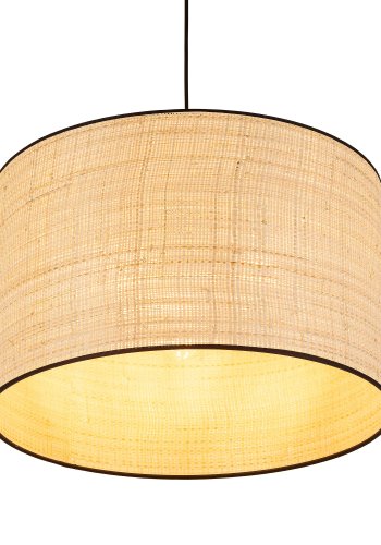 TK Liberia loftlampe 500 - natur flet og sort metal