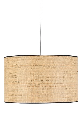 TK Liberia loftlampe 500 - natur flet og sort metal