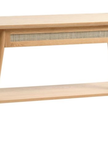 Barrali konsollbord, m. 1 hylle og 1 skuff - naturlig rotting, eikefiner og eik (110x40)