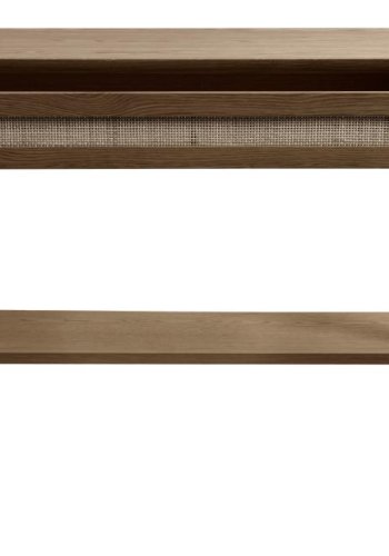 Barrali konsollbord, m. 1 hylle og 1 skuff - rotting og rkt eikefiner/eik (110x40)