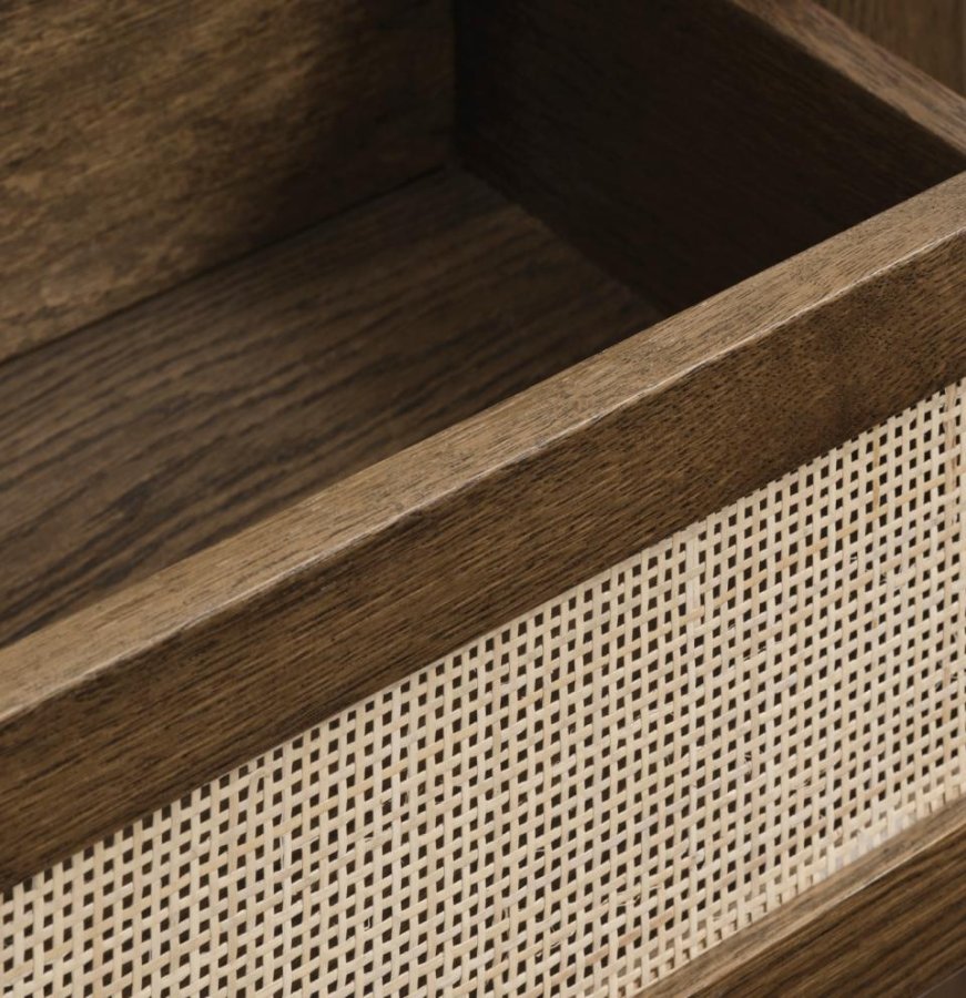 Barrali konsollbord, m. 1 hylle og 1 skuff - rotting og rkt eikefiner/eik (110x40)