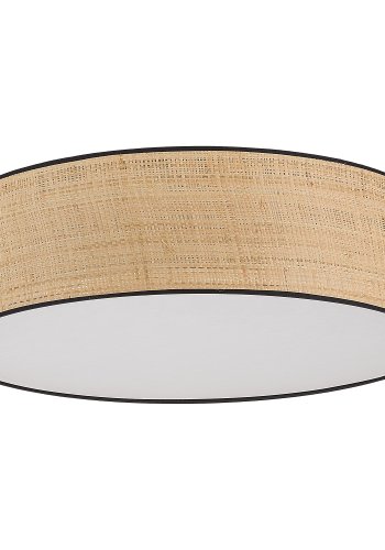 TK Liberia loftlampe 600 - natur flet og hvid metal