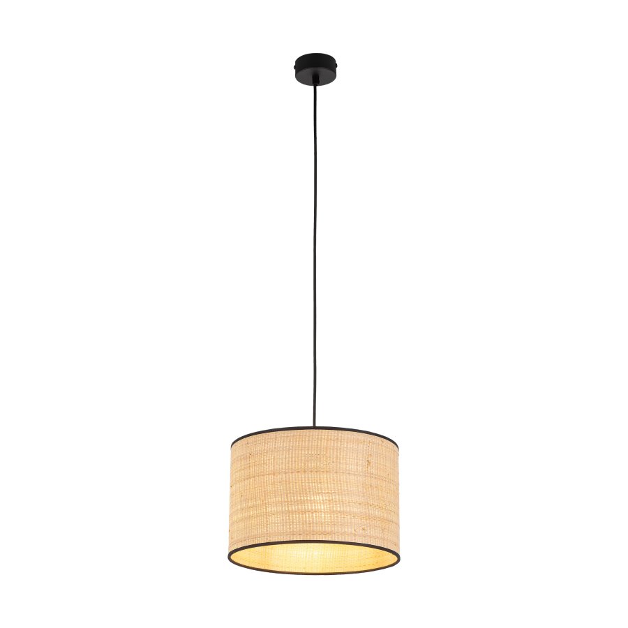 TK Liberia loftlampe 300 - natur flet og sort metal