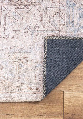 TEPPI Dorian Hall gulvtppe, m. mnster, rektangulr - multifarvet polyester (75x230)